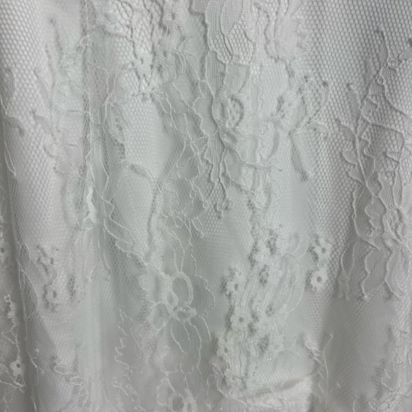 NEW Lulus Elaborate Love White Lace Bustier Tiered High-Low Maxi Dress Size XS - Picture 11 of 12